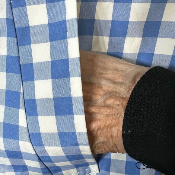 St Johns Bay Jacket Womens xxl 2xl Blue Gingham Checkered work suit jacket - Picture 10 of 12